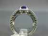 LARGE 2.95CT DIAMOND & AAA TANZANITE 14KT WHITE GOLD OVAL ENGAGEMENT RING #1506