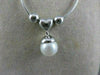 ESTATE 7MM SOUTH SEA PEARL 14K WHITE GOLD HEART NECKLACE 16.50" INCH ITALY 21700