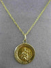 ESTATE 14KT YELLOW GOLD OUR LADY OF MOUNT CARMEL PRAY FOR US PENDANT #25078