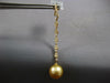 .58CT DIAMOND & AAA GOLDEN SOUTH SEA PEARL 18KT YELLOW GOLD 3D HANGING EARRINGS