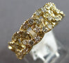 WIDE .91CT DIAMOND 14KT YELLOW GOLD OVAL LINK LOVE KNOT 3/4TH ETERNITY FUN RING