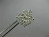 LARGE 1.54CT DIAMOND 14K WHITE GOLD 3D CLUSTER FILIGREE SCREW BACK STUD EARRINGS