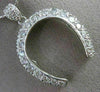 ESTATE LARGE PLATINUM 2.60CT DIAMOND 3D HORSESHOE LUCKY FLOATING PENDANT #21965
