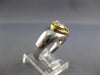 ESTATE .41CT DIAMOND 18KT 2 TONE GOLD 3D BEZEL ROUND LEAF ENGAGEMENT RING #27190