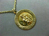 ESTATE 14KT YELLOW GOLD OUR LADY OF MOUNT CARMEL PRAY FOR US PENDANT #25078