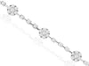ESTATE 3.50CT DIAMOND 14KT WHITE GOLD 3D CLASSIC FLOWER THE YARD TENNIS BRACELET
