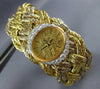 ESTATE LARGE BAUME & MERCIER .88CT DIAMOND 18KT TWO TONE GOLD WOVEN WATCH #25889