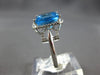 LARGE 4.24CT DIAMOND & AAA BLUE TOPAZ 14KT WHITE GOLD PRINCESS & ROUND FUN RING