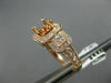 ESTATE WIDE .68CT DIAMOND 14KT ROSE GOLD SQUARE HALO SEMI MOUNT ENGAGEMENT RING