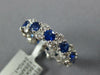 3.89CT DIAMOND & AAA SAPPHIRE 18KT WHITE GOLD 3D ROUND ETERNITY ANNIVERSARY RING