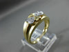 ANTIQUE WIDE DIAMOND 14K WHITE & YELLOW GOLD INFINITY HEART BOW LOVE RING #21069