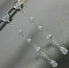 ESTATE .18CT DIAMOND 18KT WHITE GOLD 3D HEART ETOILE TEAR DROP HANGING EARRINGS