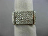 ESTATE WIDE 1.36CT DIAMOND 18KT WHITE GOLD 3D SQUARE PAVE ANNIVERSARY RING #478