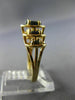 ANTIQUE 1.60CT SAPPHIRE 14KT YELLOW GOLD GRADUATING MARQUISE PYRAMID RING #22654