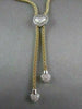 ESTATE HEART .40CT DIAMOND LARIAT DROP TWOTONE GOLD NECKLACE F VS ONE OF A KIND