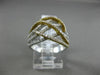 ESTATE WIDE .73CT DIAMOND 18KT TWO TONE GOLD MULTI ROW CRISS CROSS INFINITY RING