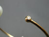 .03CT DIAMOND & AAA SOUTH SEA PEARL 14KT ROSE GOLD 3D SOLITAIRE BANGLE BRACELET