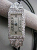 ANTIQUE LARGE 1.72CTW EURO MINE CUT DIAMOND PLATINUM DECO MECHANICAL WATCH #2584