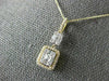 ESTATE .45CT DIAMOND 14K 2 TONE GOLD 3D ROUND & BAGUETTE CLUSTER JOURNEY PENDANT