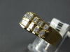 1.30CT DIAMOND 14KT YELLOW GOLD CLASSIC 2 ROW PRINCESS PYRAMID ANNIVERSARY RING