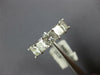 ESTATE LARGE 2.55CT DIAMOND 14K WHITE GOLD PRINCESS CUT 5 STONE ANNIVERSARY RING