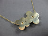 0.06CT DIAMOND & AAA MOTHER OF PEARL 14KT YELLOW GOLD DOUBLE FLOWER LOVE NECKLACE