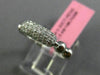 ESTATE .30CT DIAMOND 18KT WHITE GOLD 3D MULTI ROW PAVE WEDDING ANNIVERSARY RING