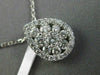 ESTATE .73CT DIAMOND 18KT WHITE GOLD 3D CLASSIC CLUSTER PEAR SHAPE HALO PENDANT