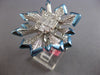 EXTRA LARGE 2.29CT DIAMOND & BLUE ENAMEL 18KT WHITE GOLD SUNBURST COCKTAIL RING