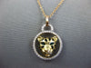 .22CT DIAMOND & ENAMEL 14KT YELLOW & ROSE GOLD HAPPY PANTHER FLOATING PENDANT