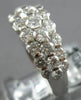 ESTATE WIDE 2.11CT DIAMOND 18K WHITE GOLD 3 ROW CHANNEL WEDDING ANNIVERSARY RING