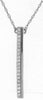 ESTATE .10CT DIAMOND 14KT WHITE GOLD 3D CLASSIC BAR FLOATING PENDANT