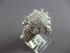 LARGE 1.45CT DIAMOND 14KT WHITE GOLD 3D ROUND & BAGUETTE HEART SHAPE LOVE RING