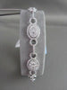 ANTIQUE 4.24CT WIDE FILIGREE 18KT DIAMOND ROUND BRACELET