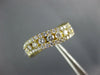ESTATE .79CT DIAMOND 18KT YELLOW GOLD 3D ROUND CLASSIC THREE ROW SWIRL FUN RING