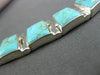 ESTATE WIDE 925 SILVER TURQUOISE 3 DIMENSION MEXICAN CHOKER NECKLACE #2916
