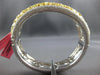 GIA LARGE 17.42CT WHITE & FANCY YELLOW DIAMOND 18K 2 TONE GOLD BANGLE BRACELET