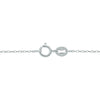ESTATE 1.0CT BLUE DIAMOND 14KT WHITE GOLD 3D CLASSIC ROUND 3 STONE LOVE NECKLACE