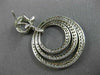 LARGE 3.23CT DIAMOND 18KT WHITE GOLD 3D MULTI CIRCULAR CLIP ON HANGING EARRINGS