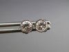 ESTATE .50CT DIAMOND 14K WHITE GOLD CLASSIC SOLITAIRE BEZEL STUD EARRINGS #19008