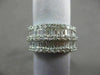 ESTATE WIDE 2.67CT DIAMOND 18KT WHITE GOLD 3D MULTI ROW WEDDING ANNIVERSARY RING