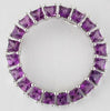 2.85CT AAA AMETHYST 14KT WHITE GOLD 3D PRINCESS CLASSIC CIRCLE OF LIFE PENDANT