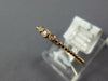 ESTATE SMALL .05CT DIAMOND 14KT ROSE GOLD 3D CLASSIC 3 STONE BEADED FUN RING