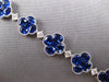 LARGE 22.02CT DIAMOND & AAA SAPPHIRE 18KT WHITE GOLD 4 LEAF CLOVER LOVE NECKLACE