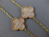 LARGE 4.32CT WHITE & PINK DIAMOND 18K TRI COLOR GOLD FLOWER BY THE YARD NECKLACE
