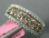 1.23CT WHITE & PINK DIAMOND 18KT WHITE & ROSE GOLD 5 STONE HALO ANNIVERSARY RING
