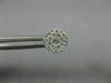 ESTATE .50CT DIAMOND 14KT WHITE GOLD 3D ROUND SOLITAIRE CLUSTER STUD EARRINGS