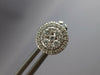 ESTATE .51CT DIAMOND 14KT WHITE GOLD 3D CLASSIC CLUSTER FLOWER STUD EARRINGS