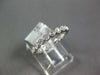 ESTATE .47CT DIAMOND 18KT WHITE GOLD 3D ROUND FILIGREE ETERNITY ANNIVERSARY RING