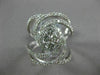 ESTATE EXTRA LARGE 1.90CT DIAMOND 14KT WHITE GOLD 3D OVAL FLOWER LOVE KNOT RING